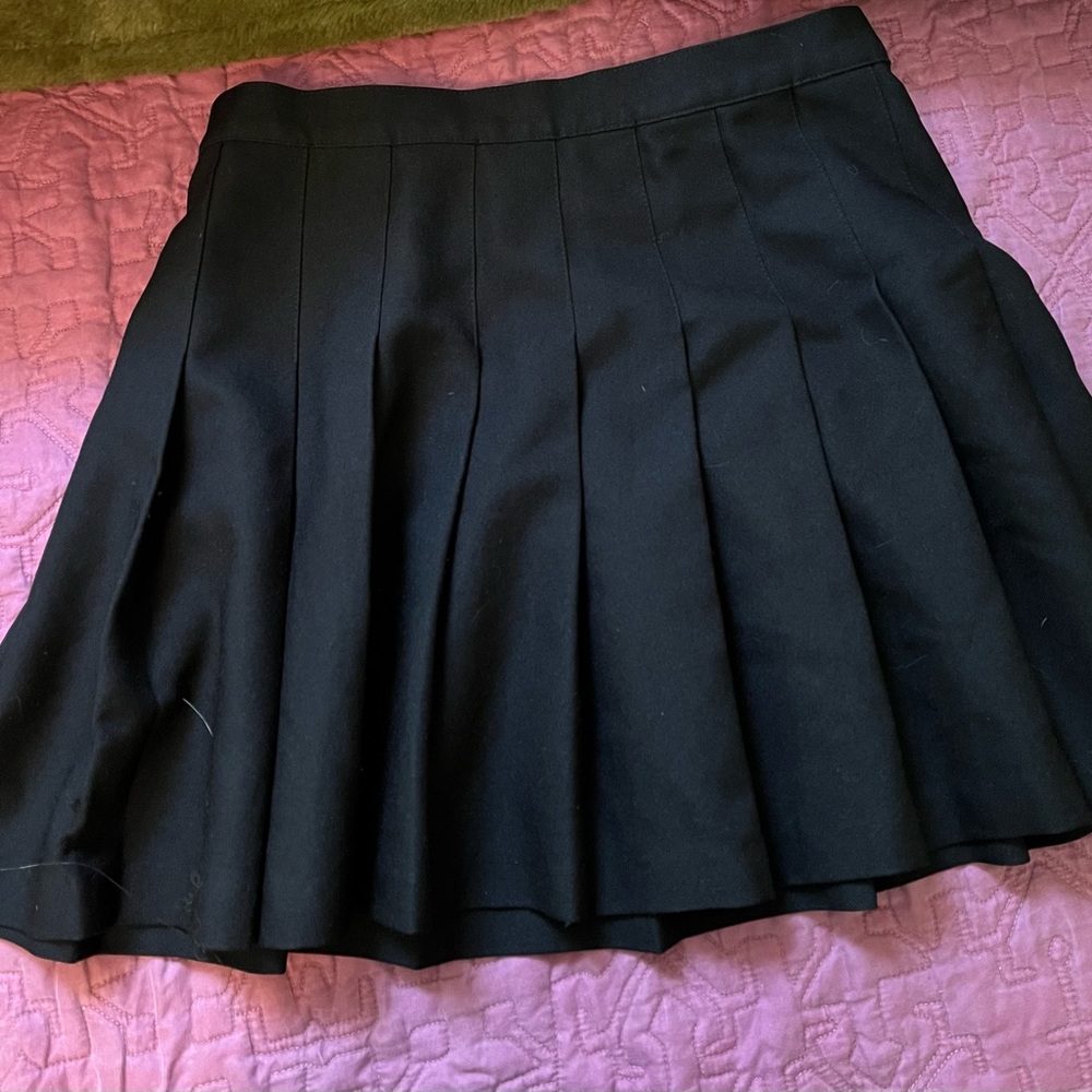 American Apparel pleated tennis skirt in Black